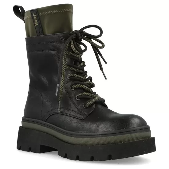 Jeep zābaki Barrel Lace, melni, olīvzaļi